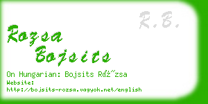 rozsa bojsits business card